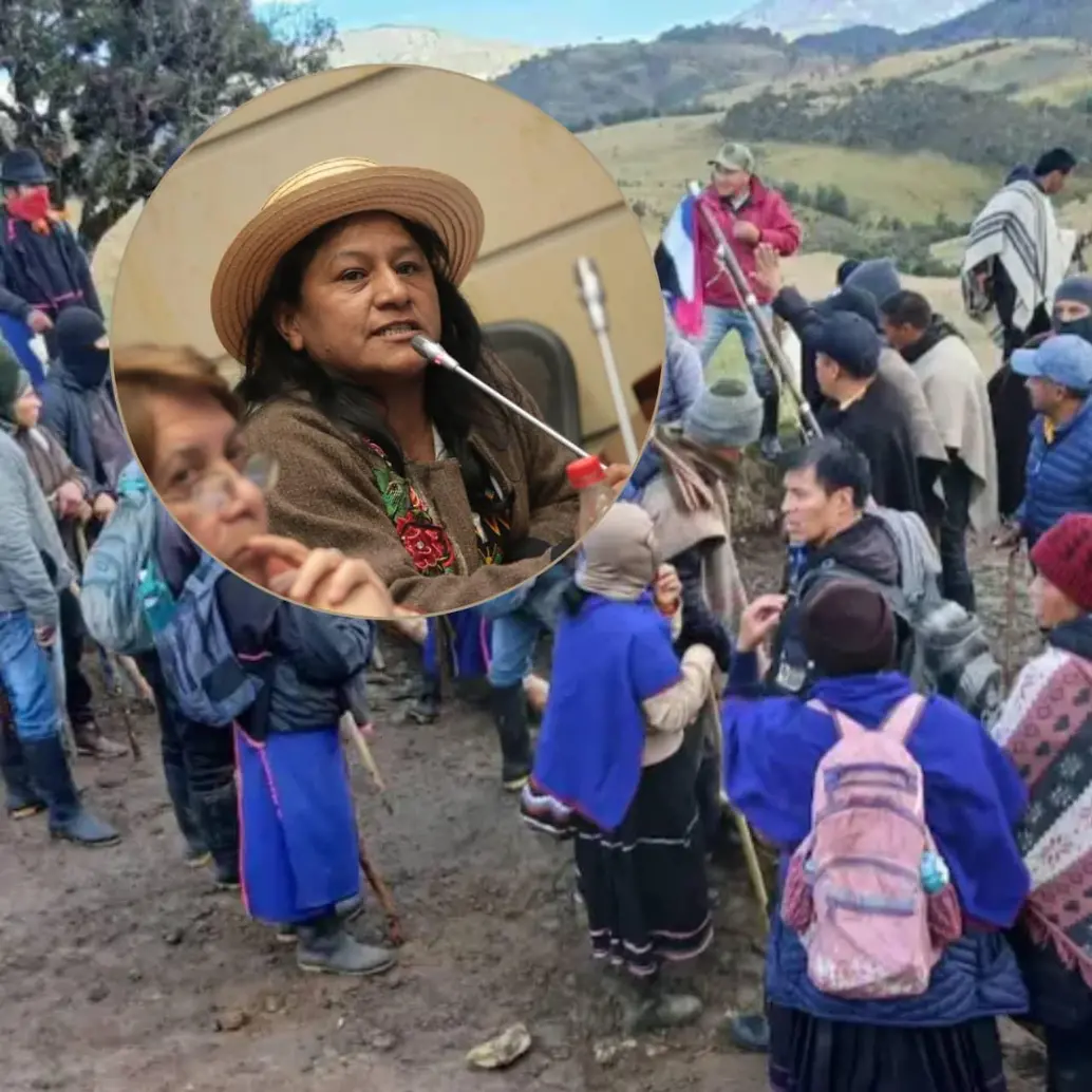 Aída Quilcué, fórmula vicepresidencial del senador Iván Cepeda. Foto: captura de video y Colprensa