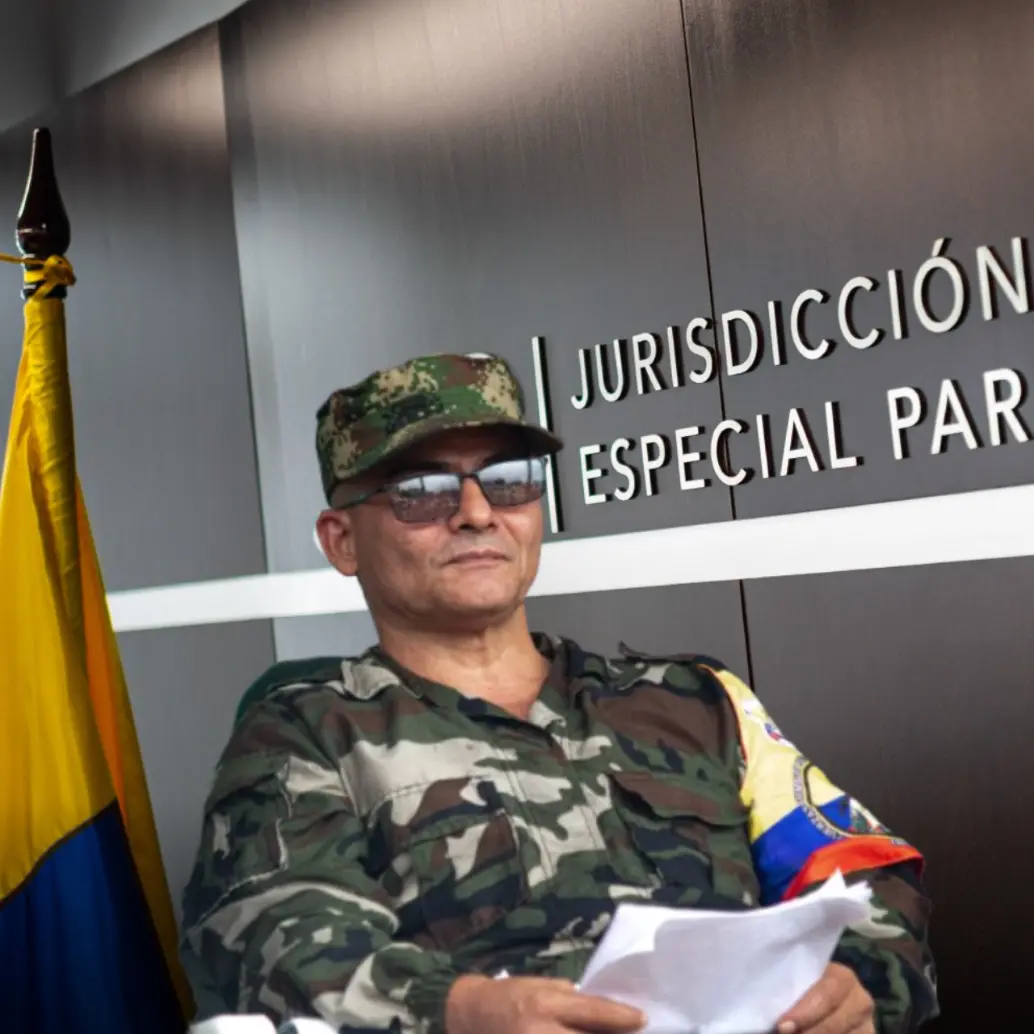 El Gobierno suspendió la orden de captura contra Rodríguez porque es vocero de Mordisco. En la foto está Mordisco, imagen de referencia. Foto: JEP/Procuraduría. 
