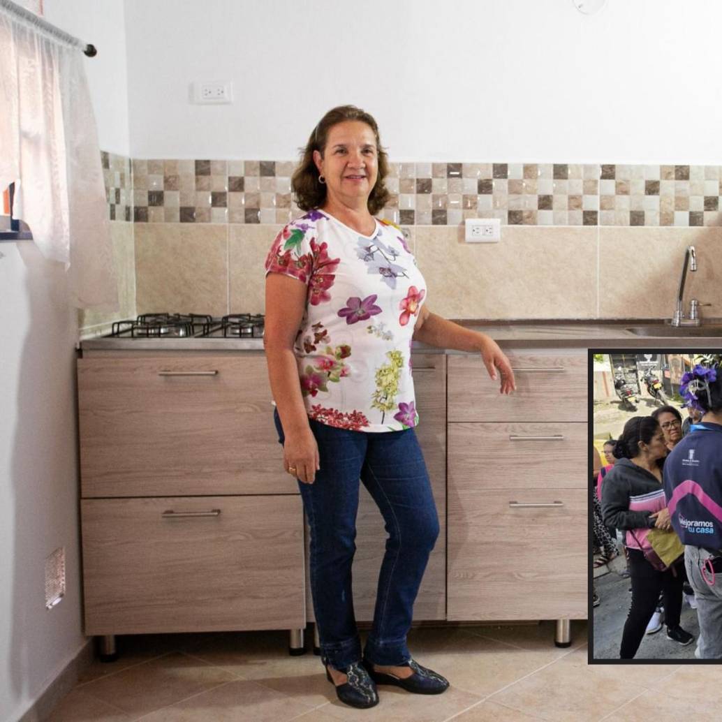 Adelante un grupo de postulantes esperan para entregar sus documentos. Atrás, una de las beneficiarias del programa. FOTO: Cortesía