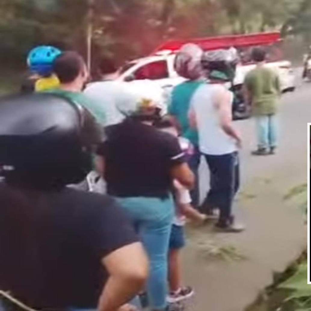 Adelante, el funcionario fallecido en el suceso. Atrás, momentos de la emergencia. FOTO: Imágenes tomadas de redes.