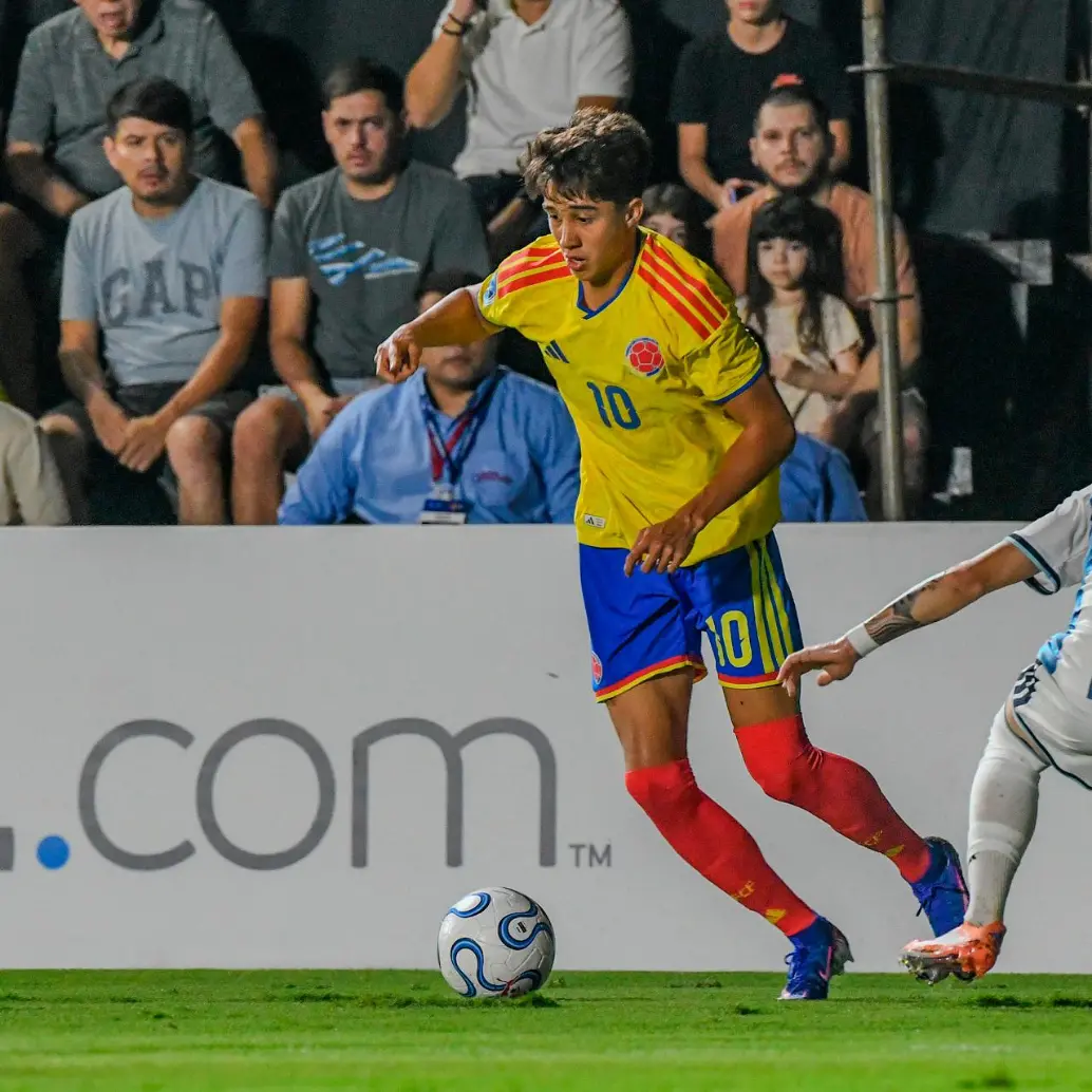 Samuel Martínez, entre las figuras de Colombia en el Sudamericano Sub-17. Foto Cortesía FCF