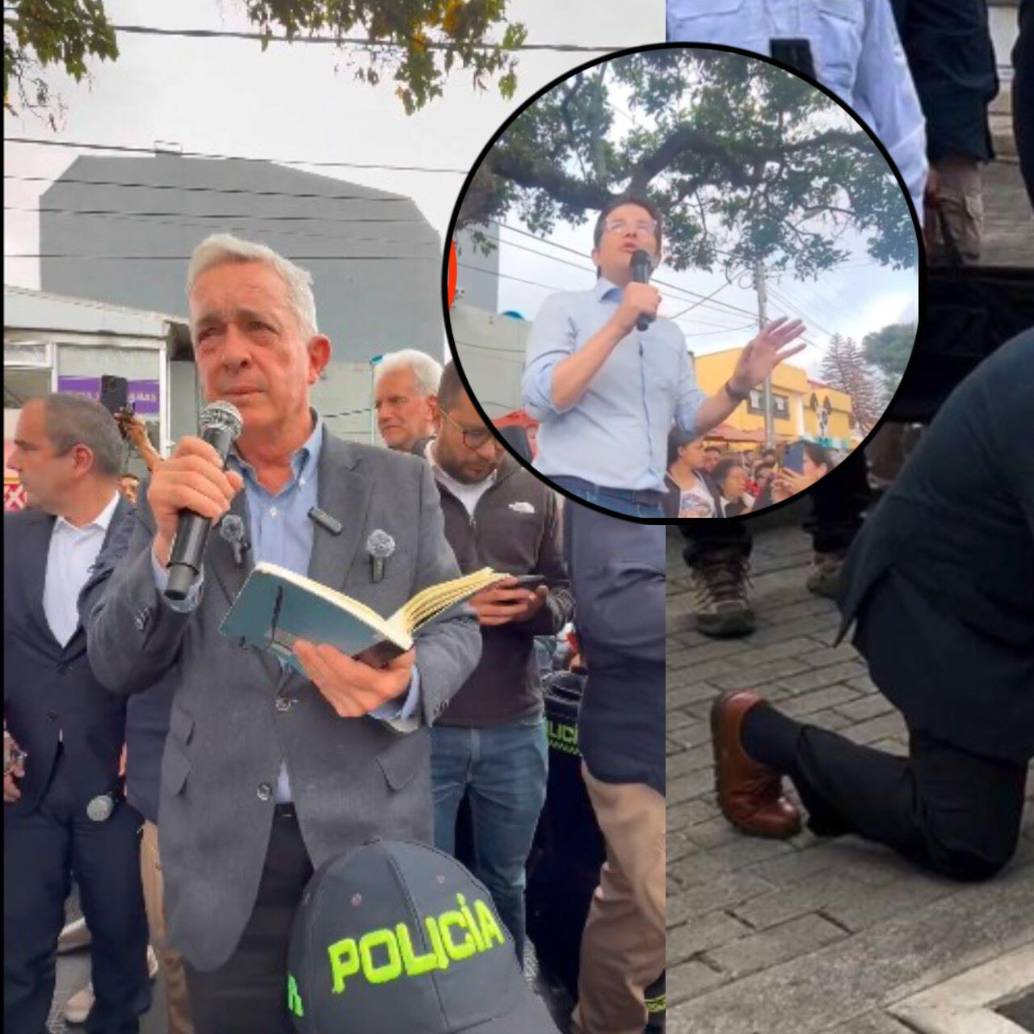 Álvaro Uribe estuvo en El Golfito, donde fue atacado Miguel Uribe Turbay el pasado 7 de junio. Fotos: redes sociales