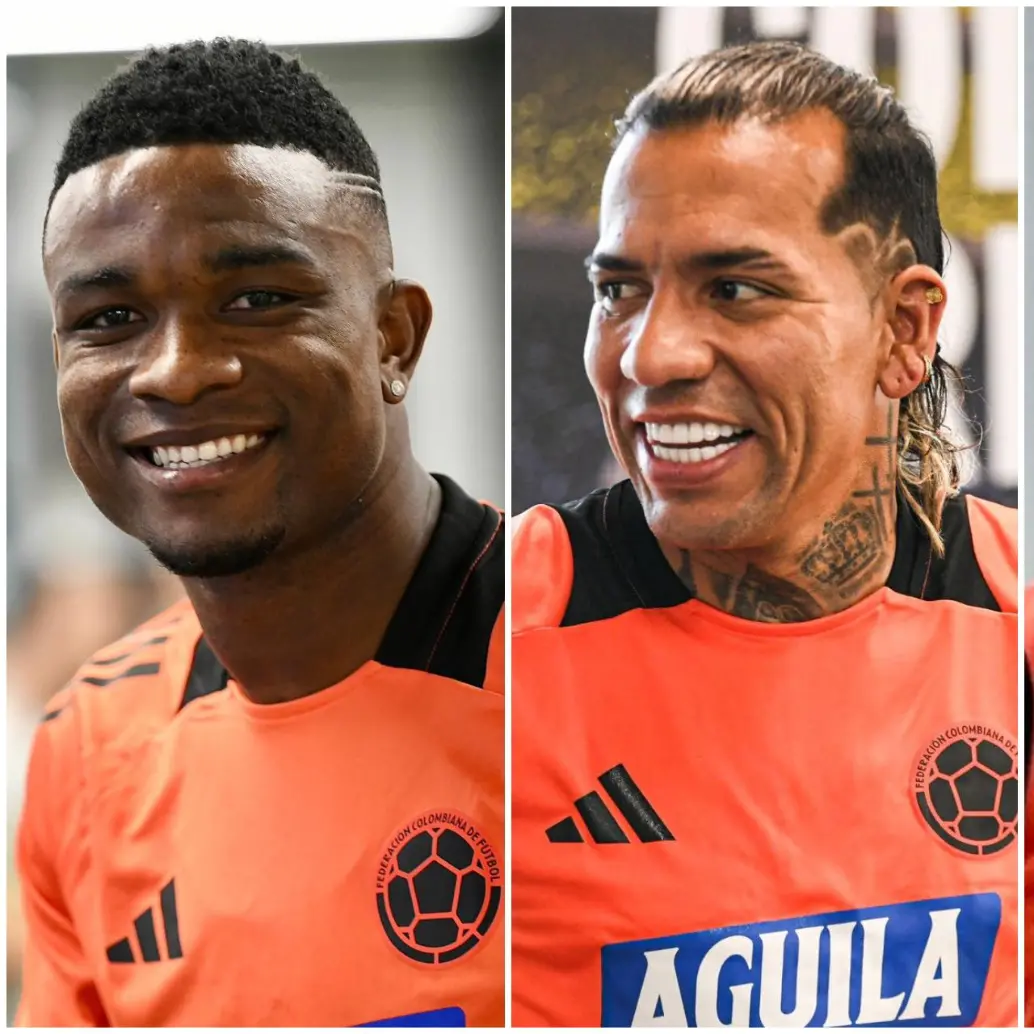 Jhon Córdoba, Dayro Moreno y Luis Javier Suárez, fueron los delanteros elegidos por Néstor Lorenzo para esta fase final de Eliminatorias al Mundial 2026. FOTO: Redes sociales Selección Colombia