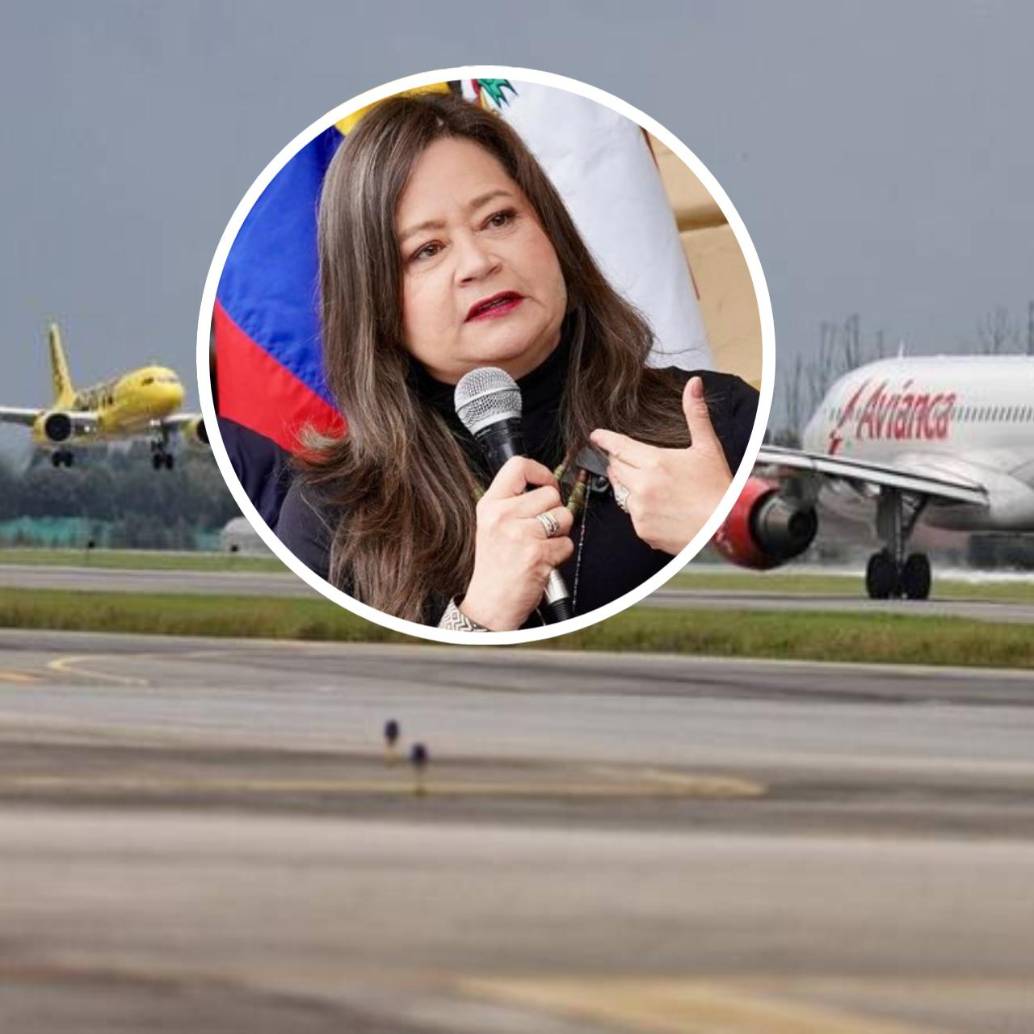 Tras los recientes incidentes en el espacio aéreo colombiano, la ministra María Fernanda Rojas pidió un informe técnico a la Aerocivil. FOTO: Colprensa y MinTransporte