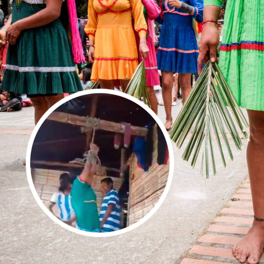Iris Marín rechazó los hechos en los que una niña del pueblo emberá fue golpeada por varios hombres con tallos herbáceos. Fotos: Colprensa y captura video