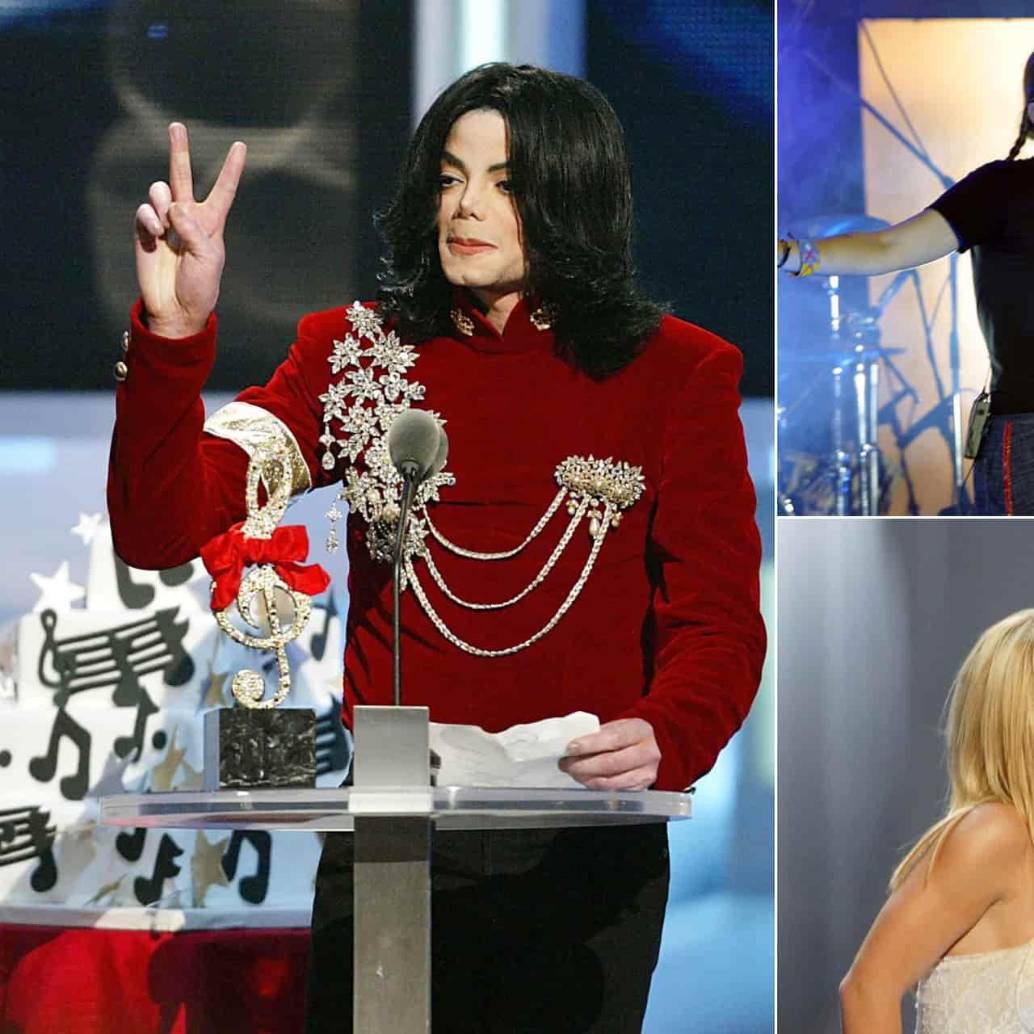 Michael Jackson, Aterciopelados y Madonna y Britney Spears en uno de los momentos icónicos de los Premios MTV. FOTOS Archivo EL COLOMBIANO