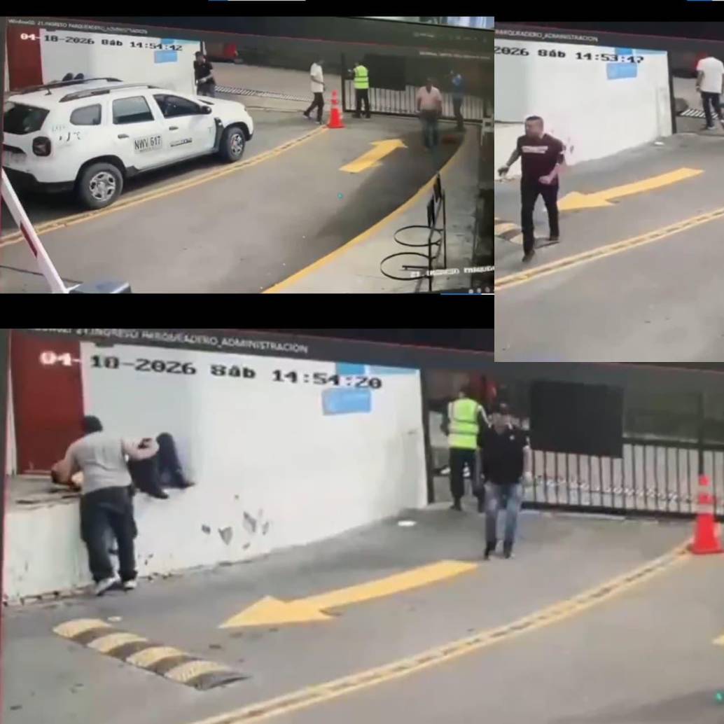 Ataque en set de producción en Bogotá. Foto: captura de video