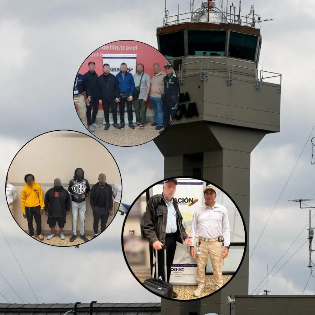 La mayoría de extranjeros inadmitidos se han registrado en el José María Córdova, en Rionegro. Fotos: Jaime Pérez Munévar, Migración Colombia y Colprensa
