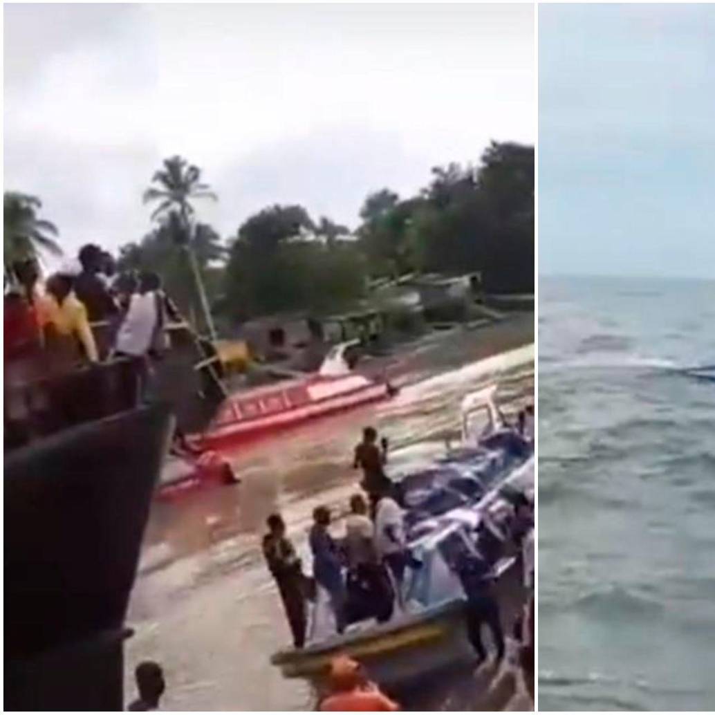 Unas 40 personas viajaban en la lancha que naufragó en un sector cercano a la bocana del río Naya y Punta Ají,<b> </b>a pocos minutos de Timbiquí, Cauca. FOTO: Capturas de video