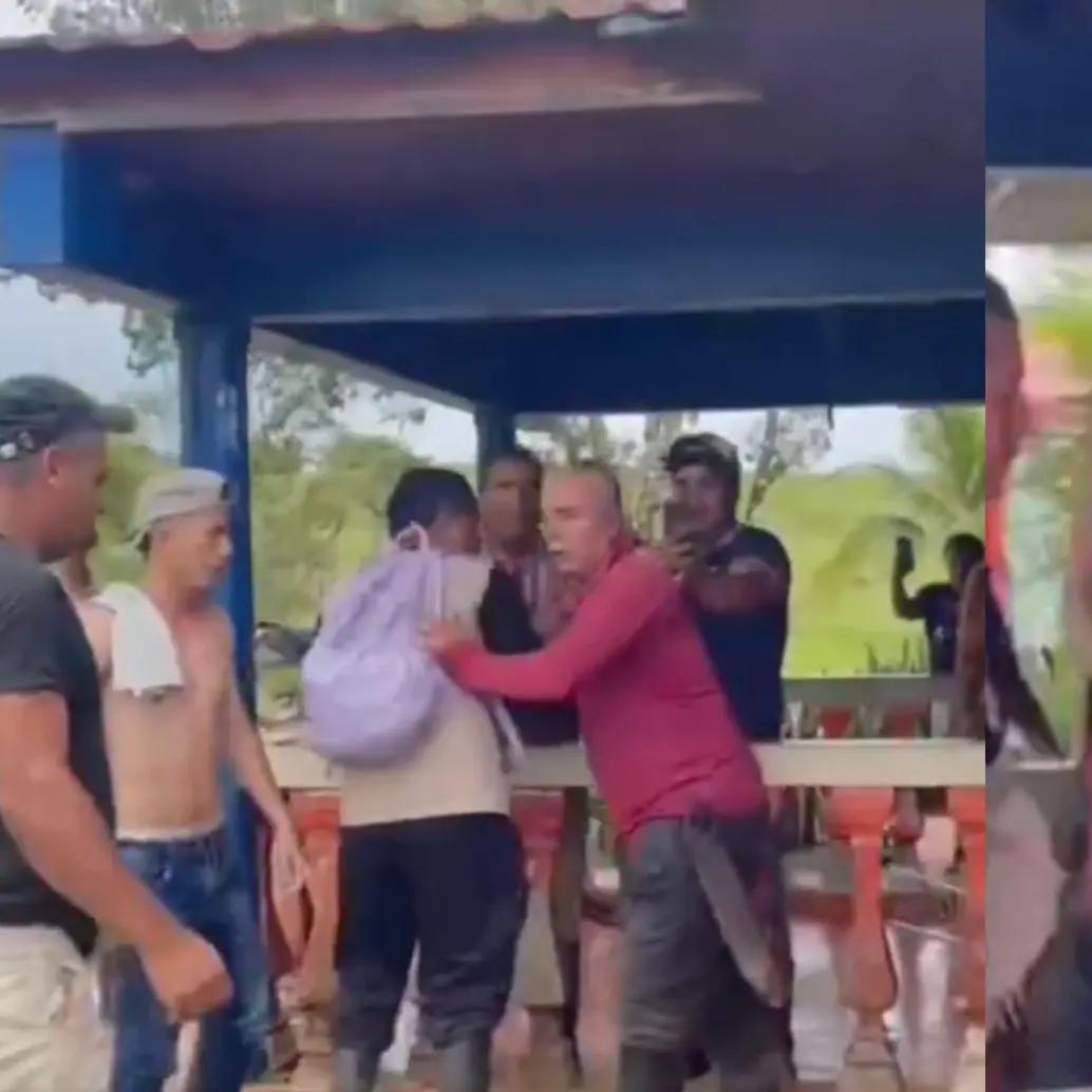 En pleno operativo, la comunidad llegó y resguardó al disidente. Foto: captura de video