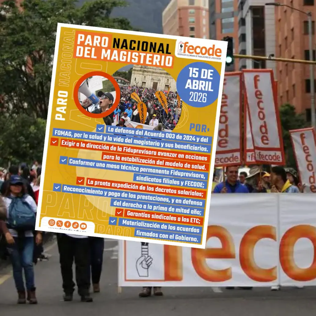 Paro de maestros el 15 de abril: colegios públicos cerrarán en todo el país. Foto: Fecode