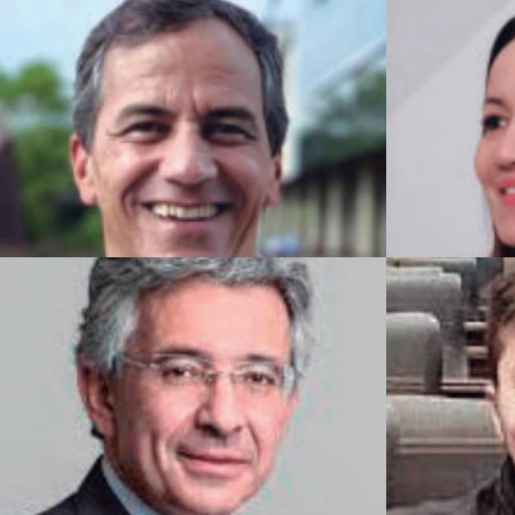 <b>De izquierda a derecha:</b> Rafael Nieto, senador electo del Centro Democrático; Carolina Corcho, senadora electa del Pacto Histórico; Enrique Gómez, senador electo de Salvación Nacional; y Luis Rúa, “Elefante Blanco”, senador electo de Alianza por Colombia. Foto: Colprensa.