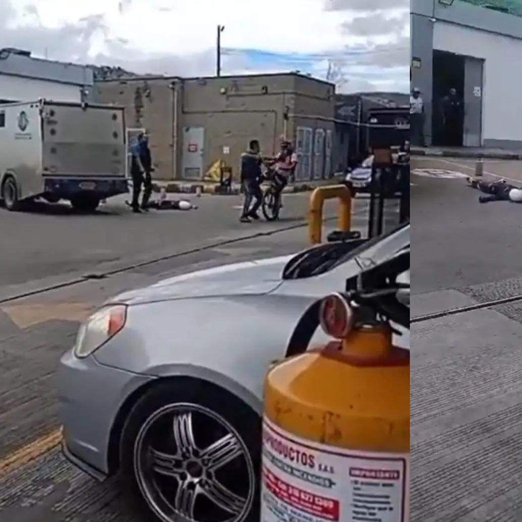 Tiroteo cerca a una estación de gasolina en Soacha dejó múltiples heridos. Foto: Captura videos redes sociales 