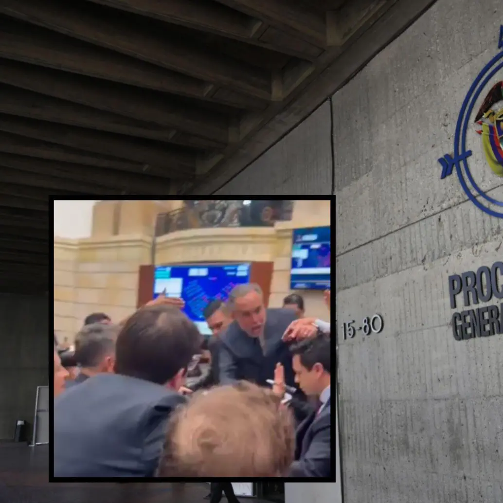 La procuraduría rechazó los hechos ocurridos en el recinto del Senado durante la votación de la consulta popular. Fotos: Colprensa y captura de video