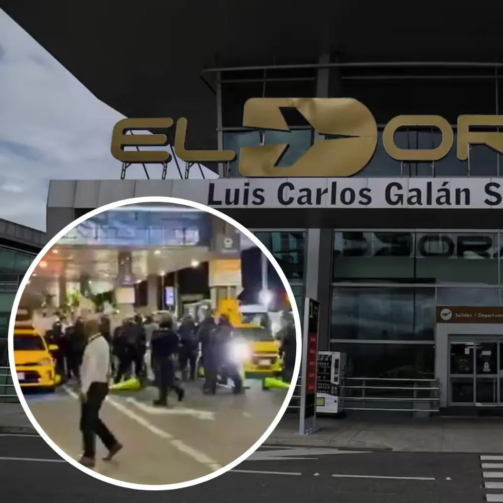 Viajeros enfrentan restricciones en El Dorado tras protestas de taxistas. FOTOS: Colprensa y captura de video