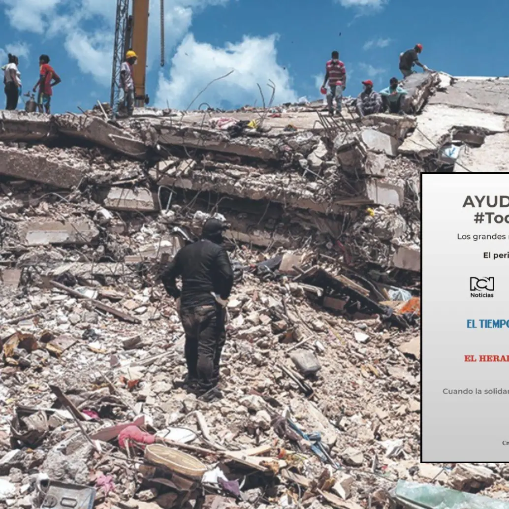 Los medios más importantes del país junto a la Cruz Roja y Abaco están unidos en una campaña de solidaridad a favor de Venezuela, quien fue afectada por dos terremotos. Fotos: AFP y cortesía Abaco