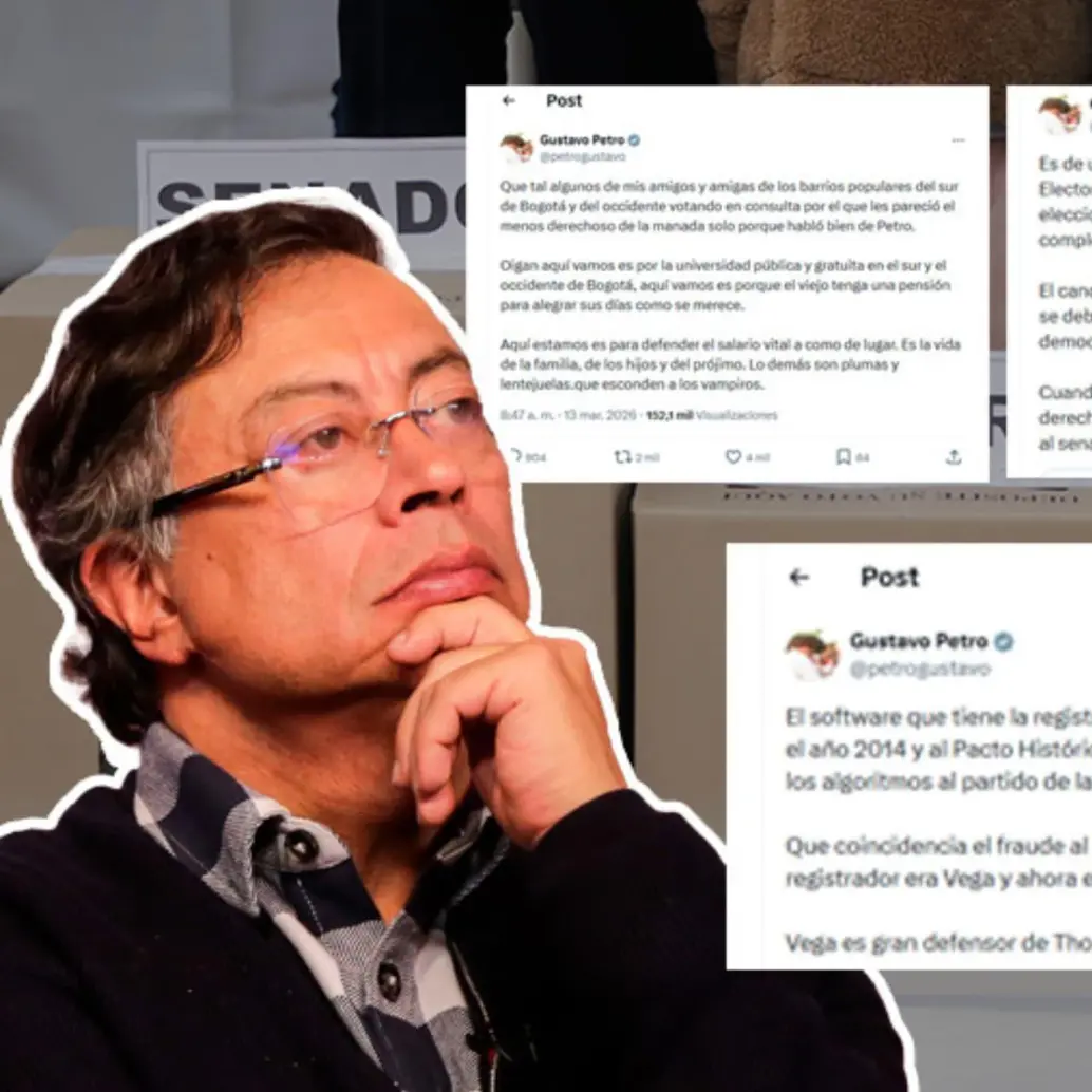El presidente desató una intensa campaña de mensajes en redes sociales que varios sectores consideran una intervención directa en política. Foto: Colprensa y redes sociales.