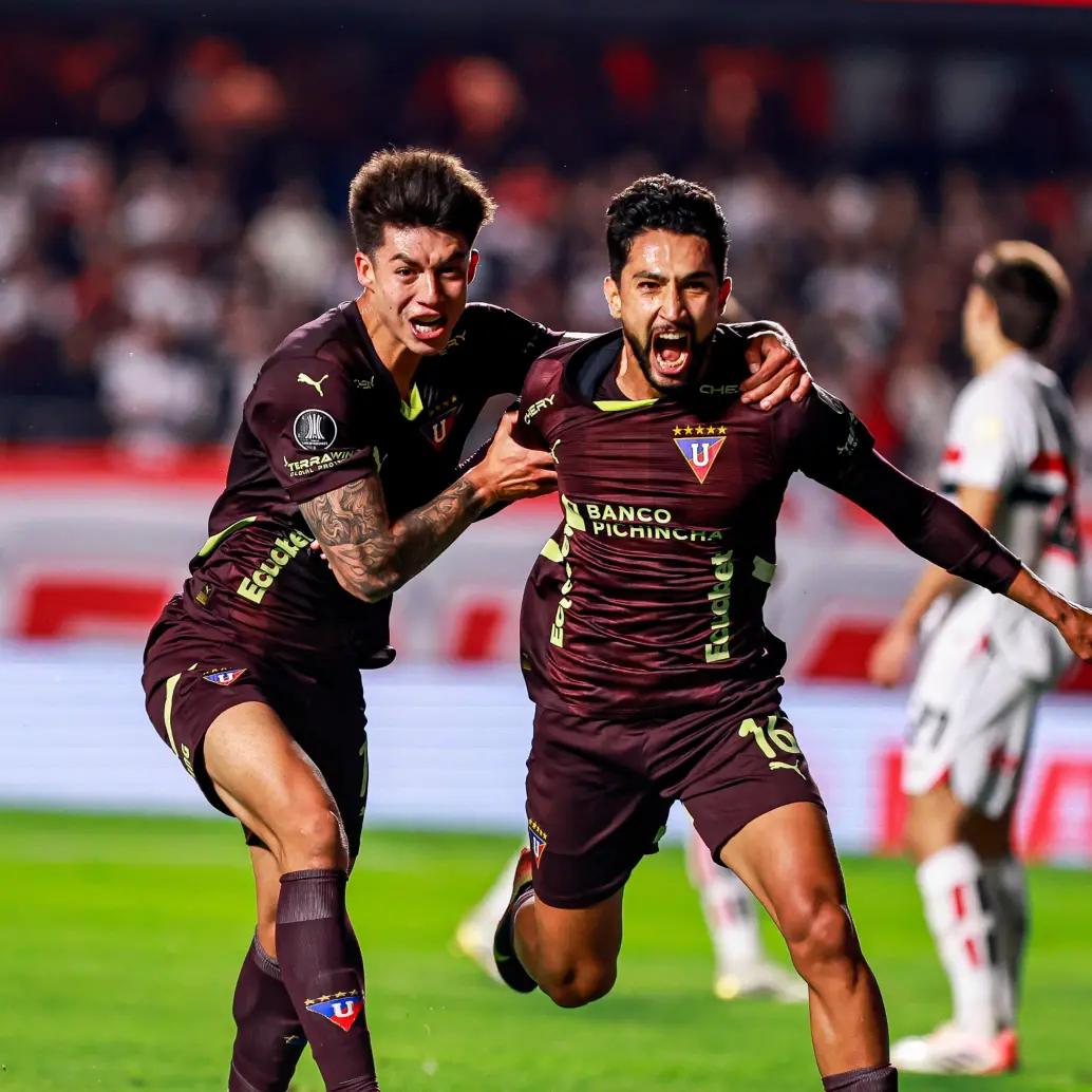 El futbolista Jeison Medina, de 30 años, fue la gran figura de Liga de Quito para su paso a semifinales de la Libertadores. Foto: tomada del x de @Libertadores