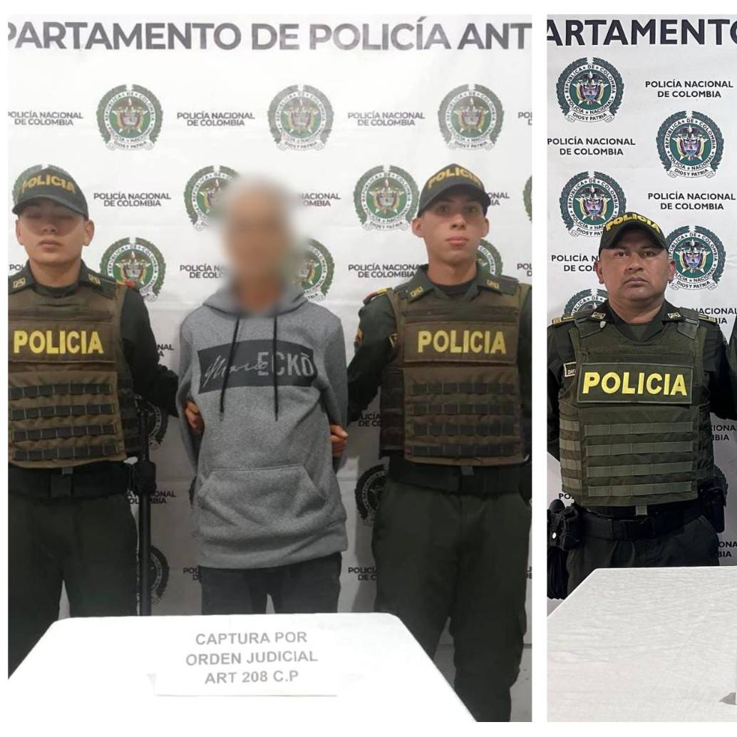A la izquierda, el hombre de 72 años detenido en Santa Rosa de Osos. A la derecha, el capturado en San José de La Montaña. FOTO: Cortesía