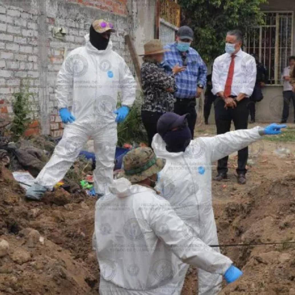 El pasado mes de mayo en otra casa abandonada, también de Irapuato, fueron localizados los restos de 17 personas. FOTO: Fiscalía General de Guanajuato