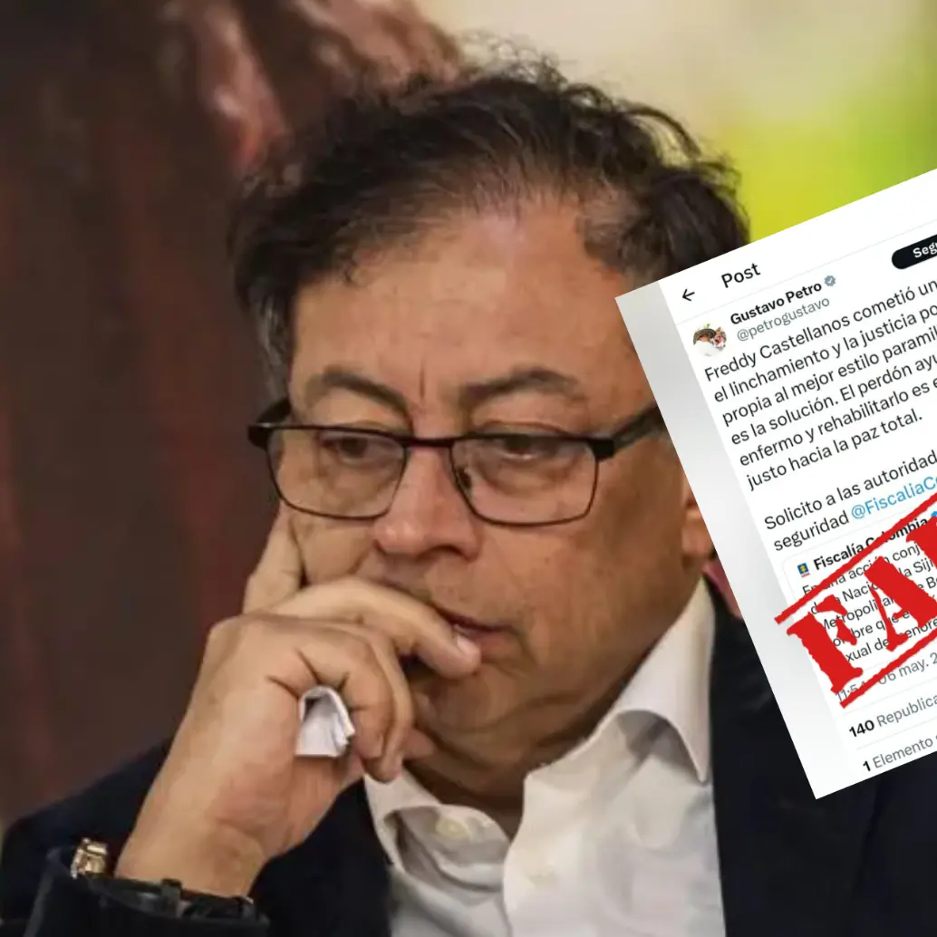 El presidente Petro nunca publicó declaraciones a favor de Freddy Castellanos. <b>Foto</b>: COLPRENSA/El COLOMBIANO