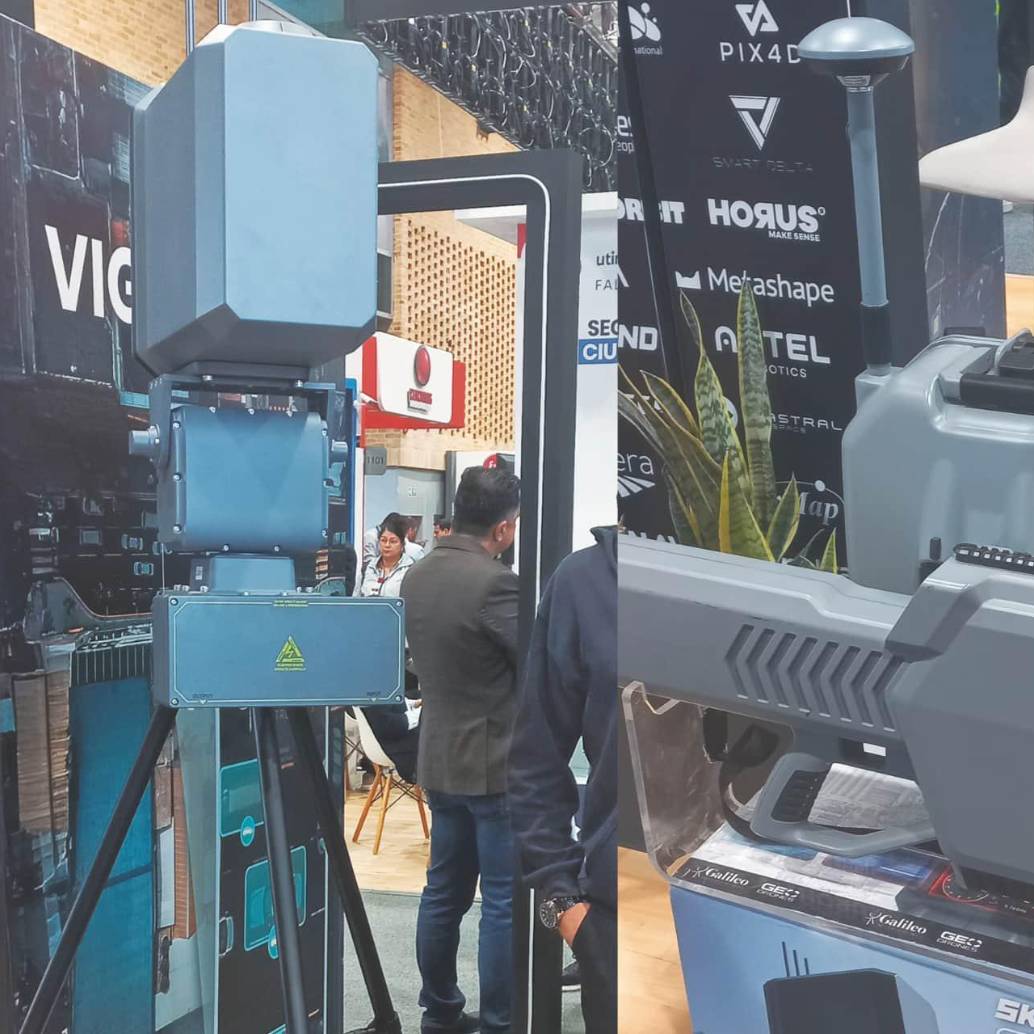 Izquierda un sistema antidrones estático, tipo torre o trípode. Derecha un sistema portátil, tipo pistola, para las avanzadas en tierra. FOTOS NELSON MATTA