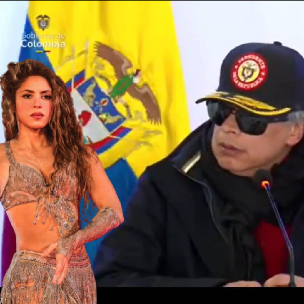 El mandatario hizo referencia a la famosa canción de Shakira “Las mujeres no lloras, las mujeres facturan”. Foto: Colprensa y captura de video.