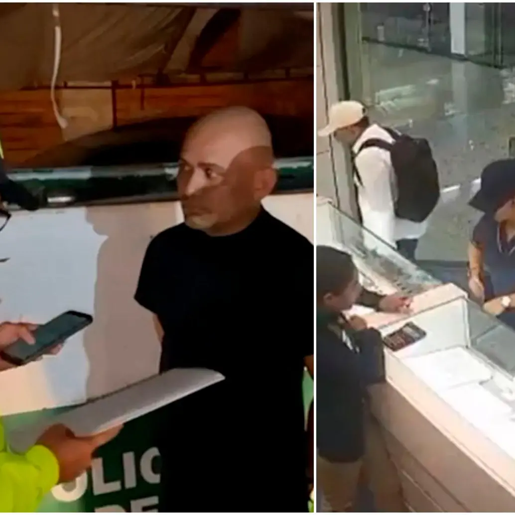 El subintendente Richard José Sierra Bravo fue capturado el viernes 5 de diciembre, una semana después del intento de asalto. FOTOS: Colprensa y captura de video 