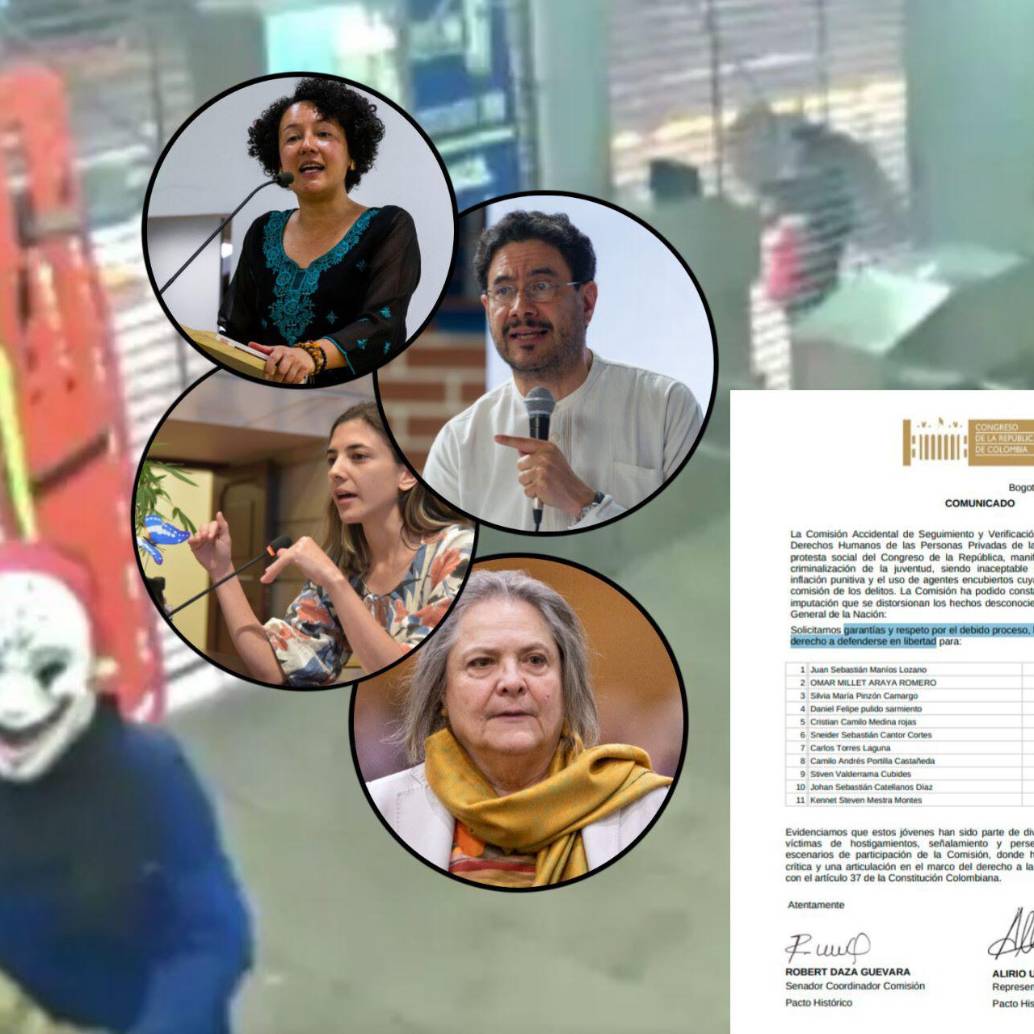 La carta firmada por personalidades de izquierda como Isabel Zuleta, Iván Cepeda, Susana Gómez y Clara López buscaba liberar a 11 jóvenes acusados de terrorismo. Fotos: Captura de video, Andrés Camilo Suárez Echeverry, Julio César Herrera Echeverri y Colprensa