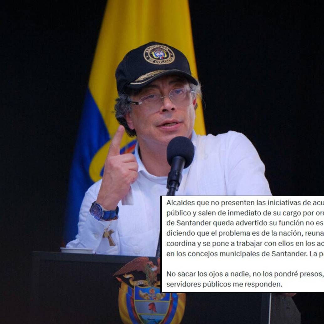 El presidente Gustavo Petro sugirió a través de sus redes la destitución de alcaldes si no cumplen una orden respecto al impuesto predial en los territorios, sin embargo, esto tiene sus límites según la ley. Fotos: Colprensa y captura @petrogustavo