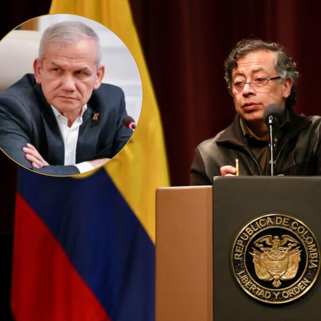 Carlos Ramón González, exdirector del DAPRE y el presidente Gustavo Petro. Foto: Colprensa