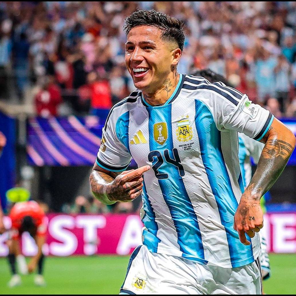 Enzo Fernández anotó el gol del triunfo. FOTO: <b>X Afa selección</b>