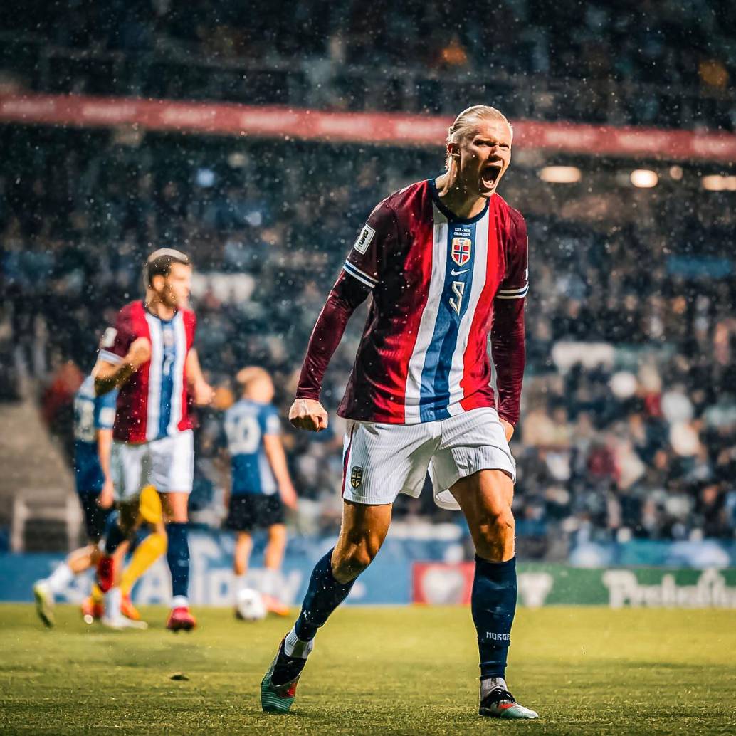 El delantero noruego es el máximo goleador de la historia de la selección de su país, sin tanta tradición futbolera. FOTO: Tomada de X @ErlingHaaland