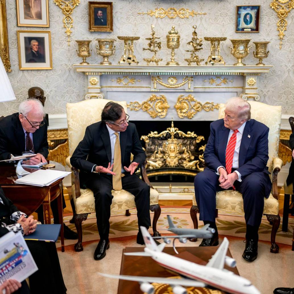Donald Trump y Gustavo Petro se reunieron este martes en la Casa Blanca. FOTO: Tomada de X @WhiteHouse