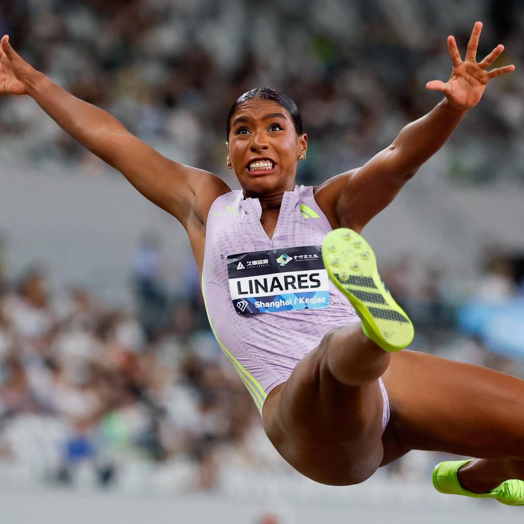 Natalia Linares se consolida como la nueva joya del salto largo. Acaba de ganar medalla de plata en la Liga de Diamante en China y también suma podios en mundiales. Los Juegos Olímpicos, su gran meta. <span class="mln_uppercase_mln">FOTO</span> <b><span class="mln_uppercase_mln">GETTY</span></b>