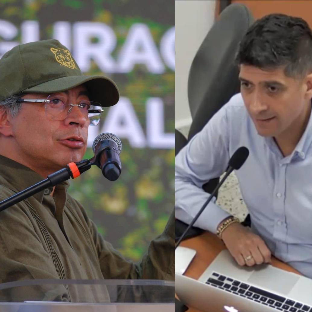 Presidente Gustavo Petro y el fiscal Mario Burgos. Foto: Colprensa