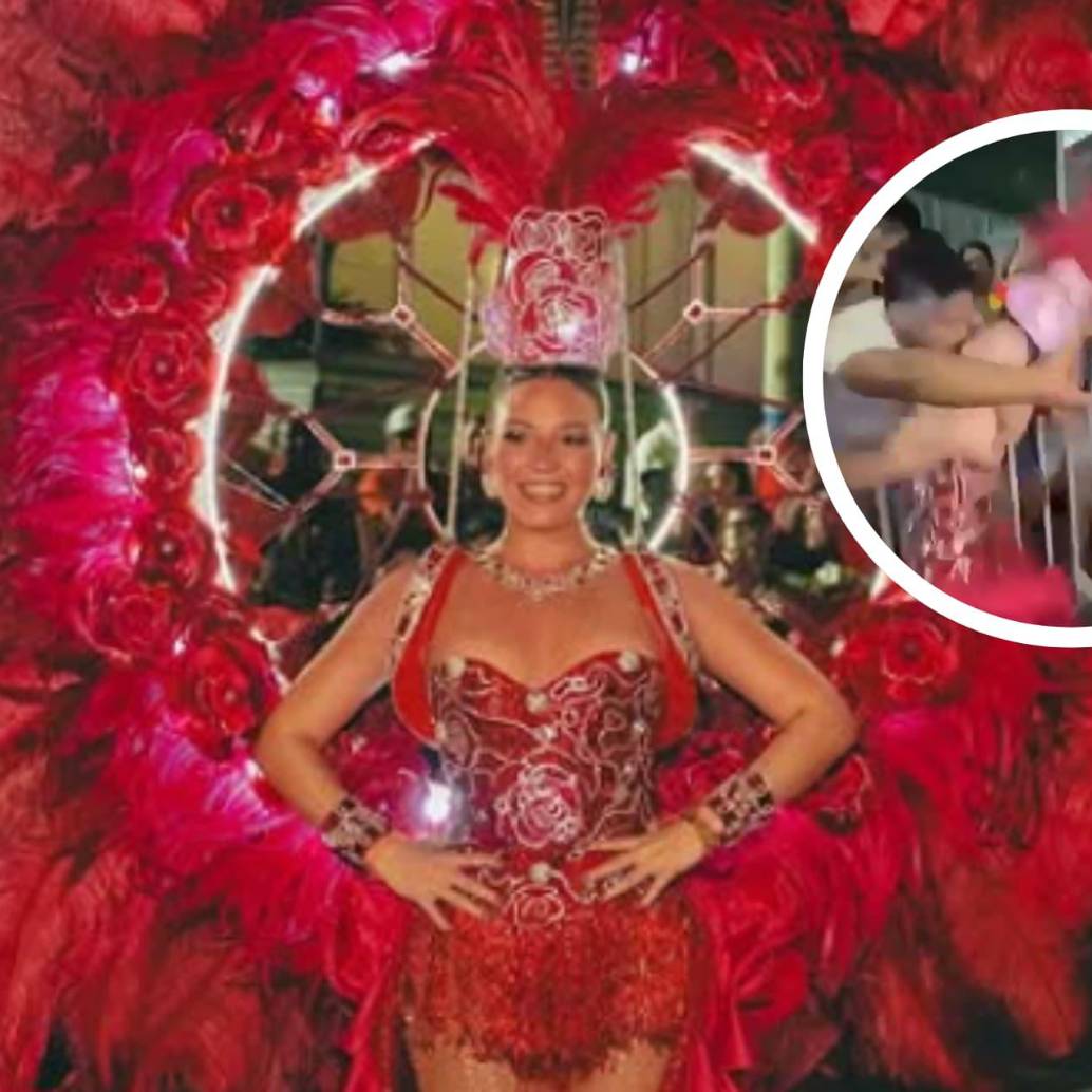 La reina del Carnaval de Barranquilla Michelle Char fue agredida en la fiesta de la Guacherna. Foto: Redes sociales/Captura de video.
