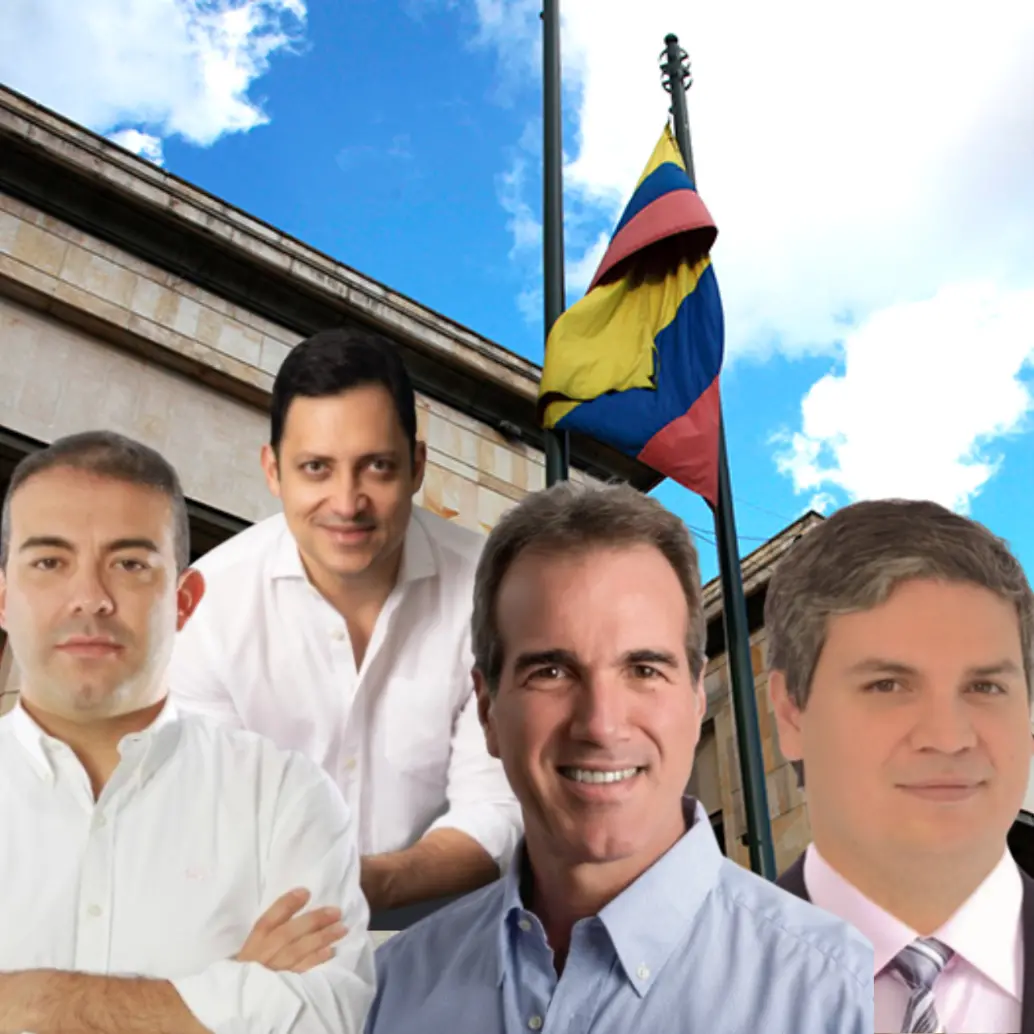 De izquierda a derecha: Carlos Abraham Jiménez López, Carlos Fernando Motoa Solarte, Juan Samy Merheg Marun y Juan Felipe Lemos Uribe. Foto: Congreso y Corte Suprema.
