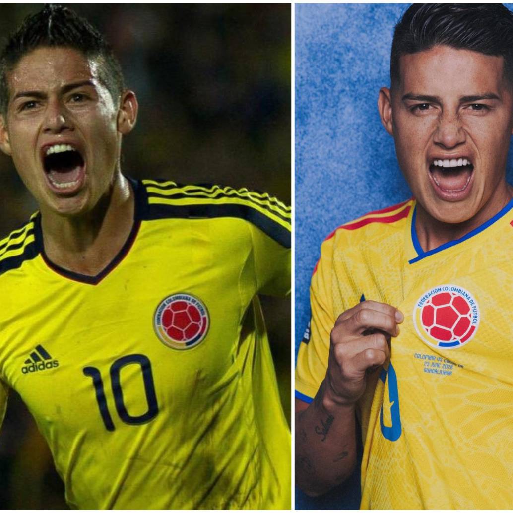 James Rodríguez pasó de vestir la camiseta número 5 en su debut contra Bolivia a cerrar su ciclo frente a Suiza como el futbolista con más presencias en la historia de la Selección Colombia. FOTO: Tomada de las redes sociales de @jamesdrodriguez y Fifa