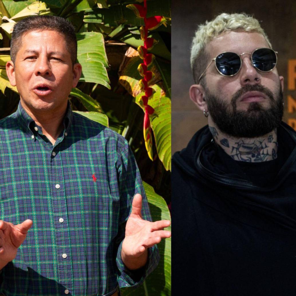 Jhon Frank Pinchao (foto izquierda) habló sobre su altercado con Levy Rincón (foto derecha) y aclaró que fue el creador de contenido quien llegó a la mesa donde estaba el policía retirado con Íngrid Betancourt a insultar. Fotos: Esneyder Gutiérrez y redes sociales 