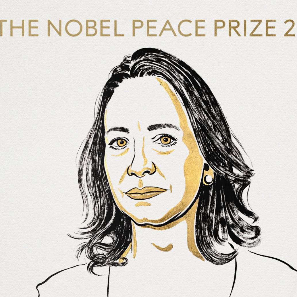 María Corina Machado, ganadora del Premio Nobel de la Paz, 2025. FOTO: PREMIO NOBEL