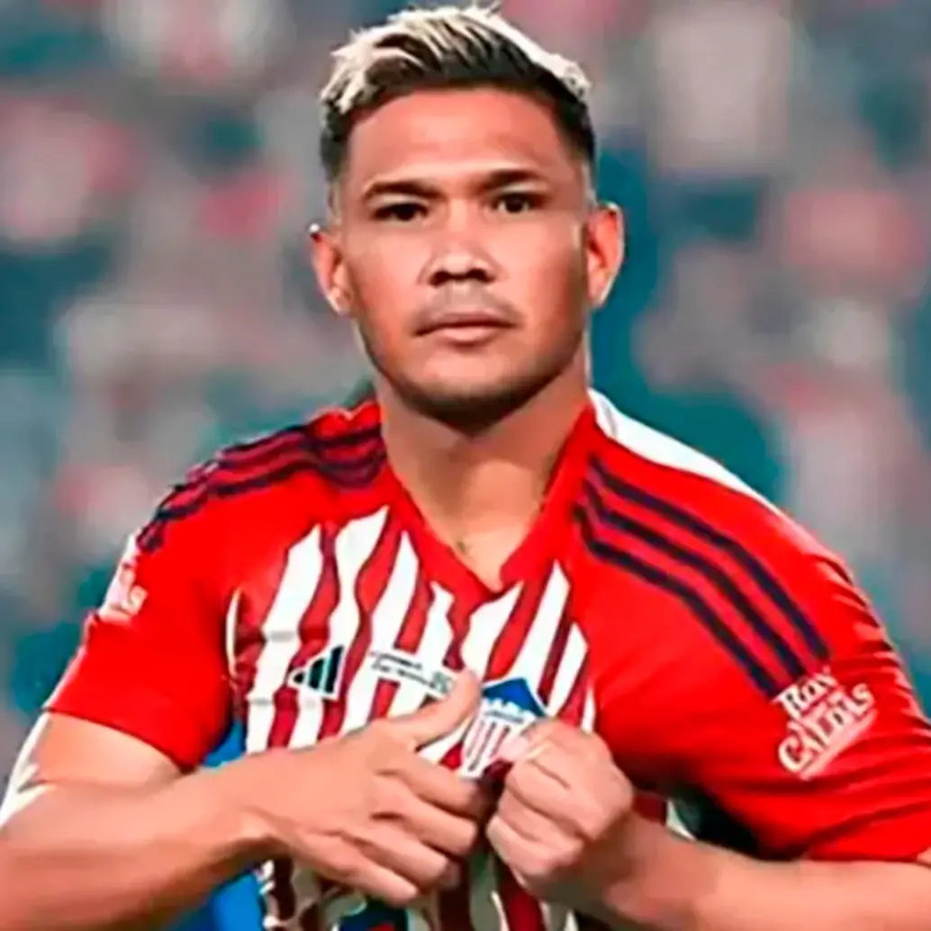 El delantero barranquillerio Teófilo Gutiérrez anotó el gol que le dio la victoria al elenco Tiburón. Foto: Atlético Junior