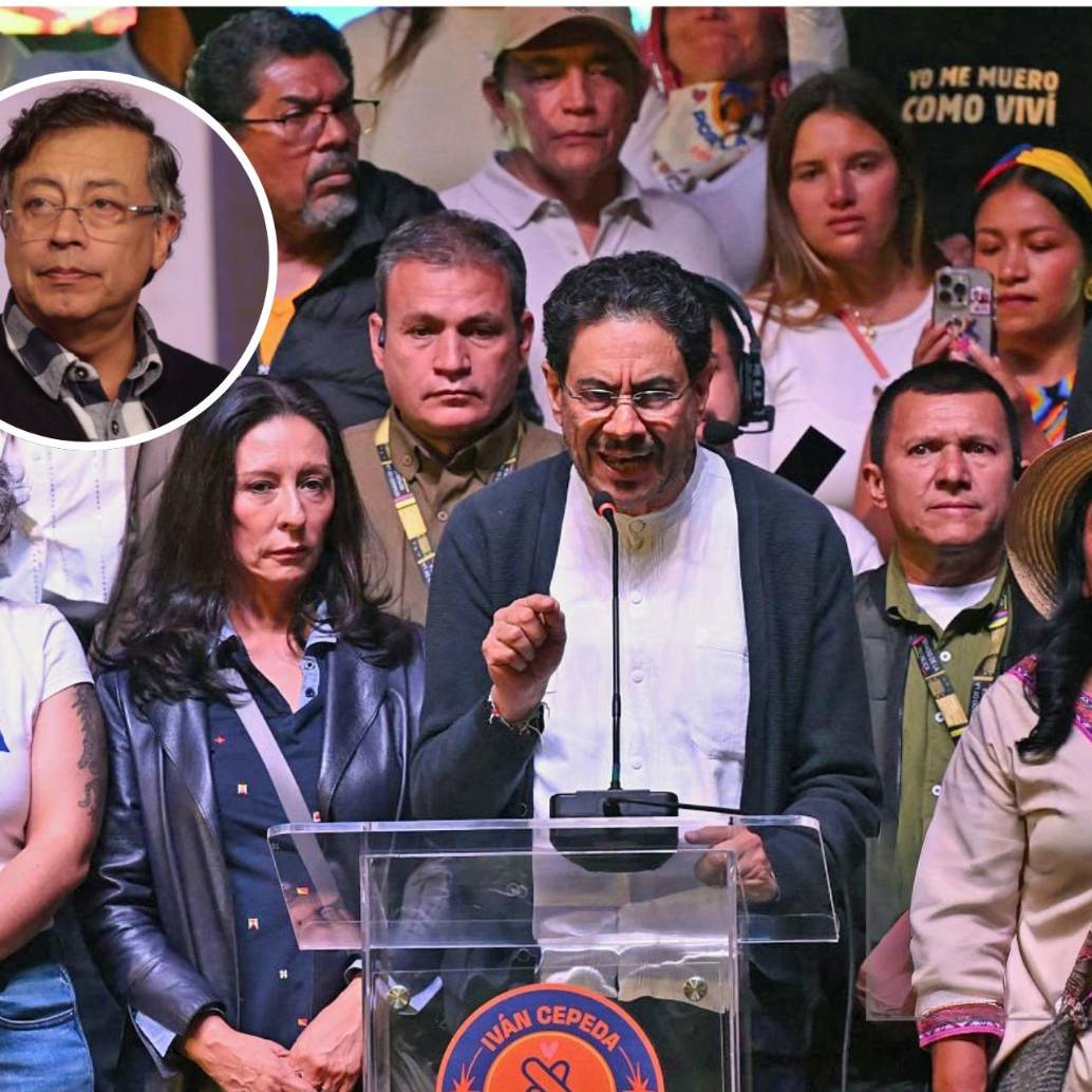 En el centro de eventos del Royal Center, en la localidad de Chapinero en Bogotá, Cepeda dio su discurso tras perder en el preconteo las elecciones. FOTO getty