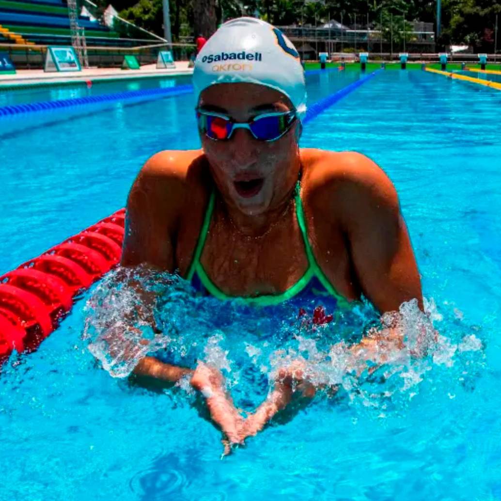 Tiffany Murillo ganó seis medallas de oro en el Panamericano Junior de Natación que se realizó en mayo en Medellín. FOTO: Julio César Herrera