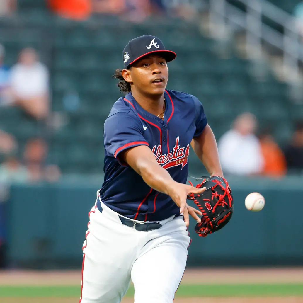 Didier Fuentes es el jugador más joven de la MLB en este 2026. El nacido en Tolú, Sucre, hace 20 años, jugará para los Bravos. <span class="mln_uppercase_mln">FOTOs</span> <b><span class="mln_uppercase_mln">getty</span></b>