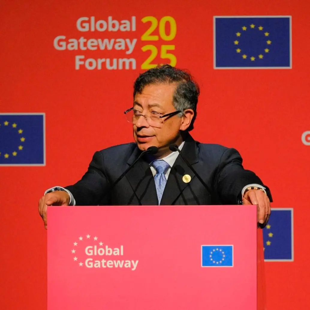 El presidente Gustavo Petro se encuentra en Bruselas, Bélgica, en el segundo Foro Global Gateway. FOTO: Tomada de X @infopresidencia