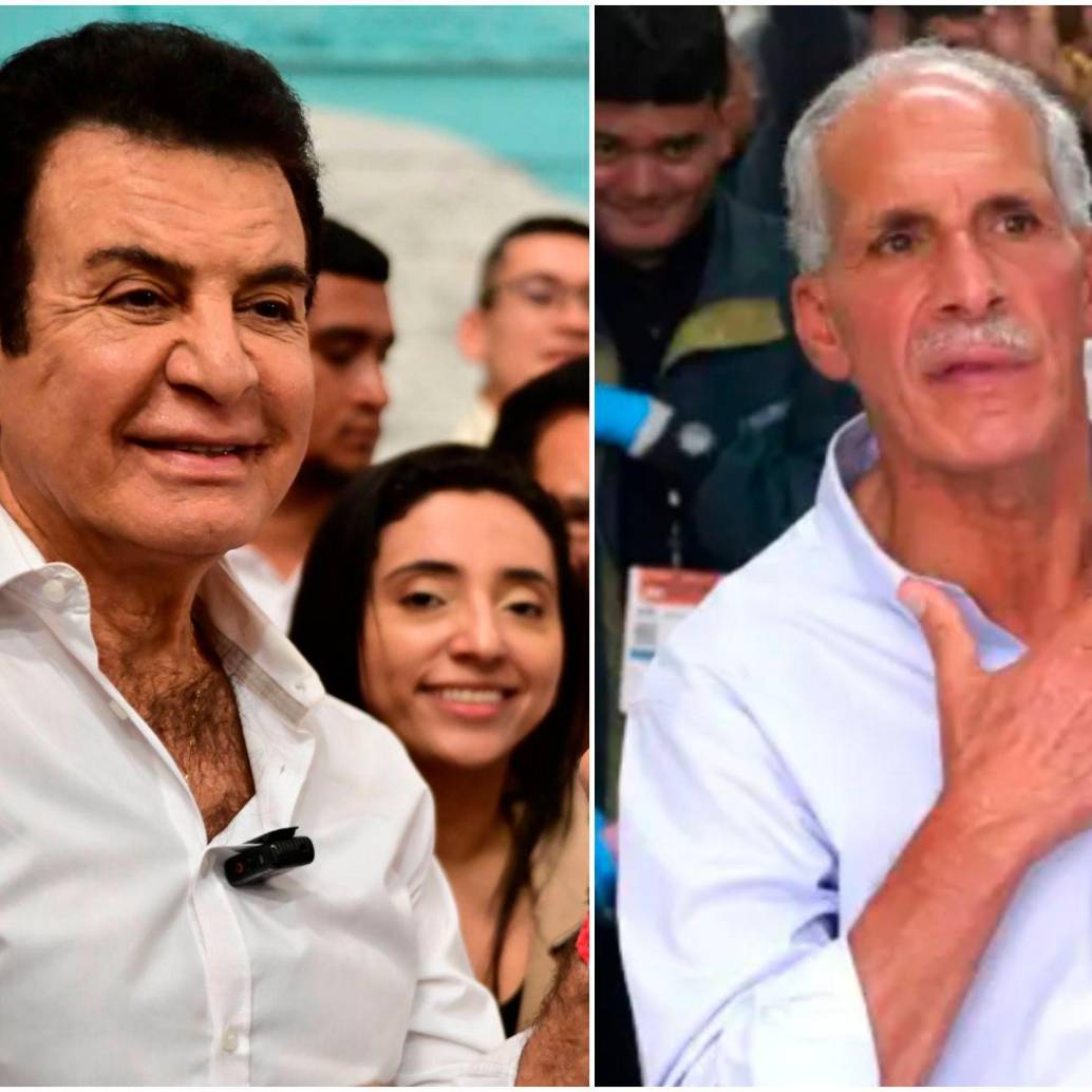 Salvador Nasralla, candidato del Partido Liberal (PL); y Nasry Asfura, candidato del Partido Nacional (PN). Ambos son de derecha. FOTOS: Tomada de X @SalvaPresidente y AFP