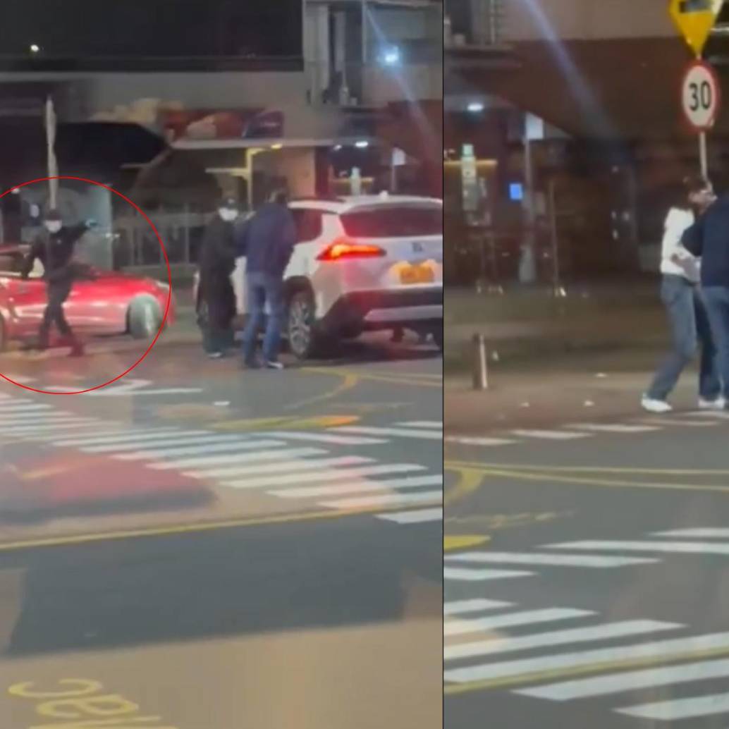 Los delincuentes se movilizaron en un Mazda de color rojo. Sacaron a los dueños de la camioneta y se llevaron el vehículo. Foto: Captura de video/Redes sociales. 