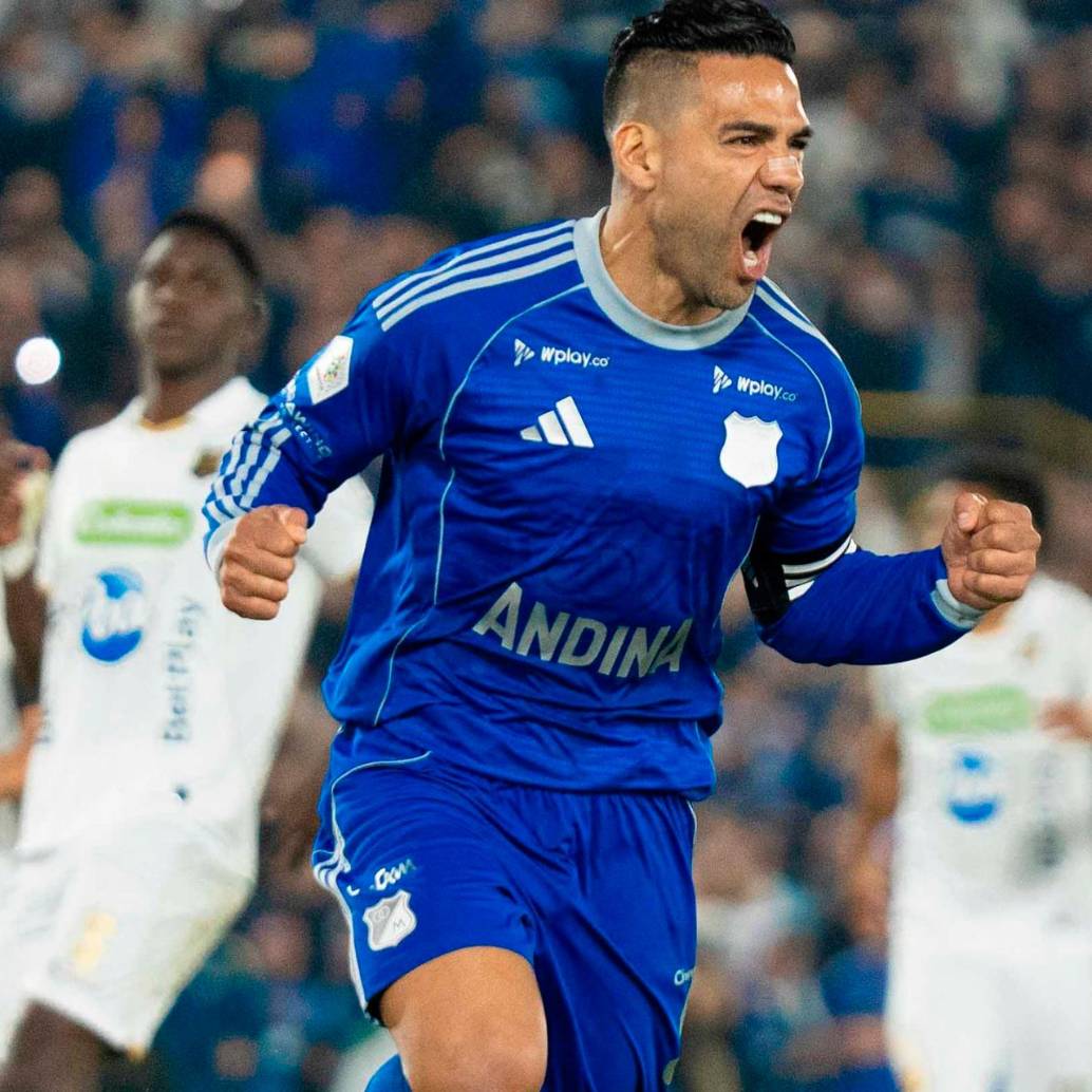 El delantero samario Falcao García cumplió 40 años el 10 de febrero de este año. Es uno de las figuras veteranas de la Liga colombiana. Foto: tomada del x de @MillosFCoficial