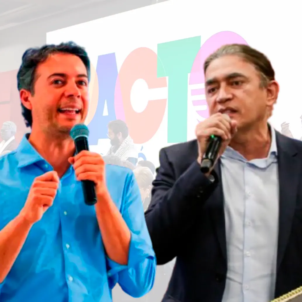 Bolívar advirtió que se retirará si el exalcalde participa, mientras que Quintero, señalado por procesos judiciales, pidió unidad y aseguró que su lucha es contra las mafias corruptas, no contra sus compañeros. FOTO: COLPRENSA-EL COLOMBIANO